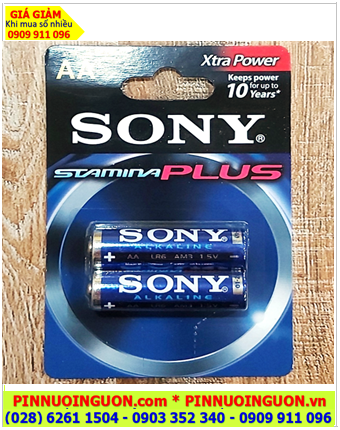 Sony LR6 AM3, Pin AA 1.5v Sony Alkaline Plus LR6 AM3 Extra Power chính hãng, Xuất xứ Indonesia